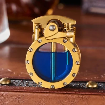 🔥Hot Sale-49% OFF🔥💖🎁Vintage Trench Lighter Transparent Kerosene Lighter Antique Steampunk Lighter Cool Unique Lighter for Men