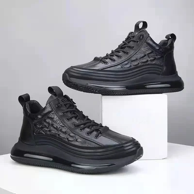 Men's Crocodile Print Casual Sneakers👞