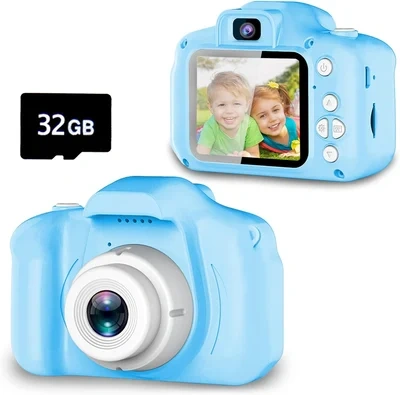 Kids Digital Video HD Camera with 32GB SD Card
