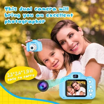 Kids Digital Video HD Camera with 32GB SD Card
