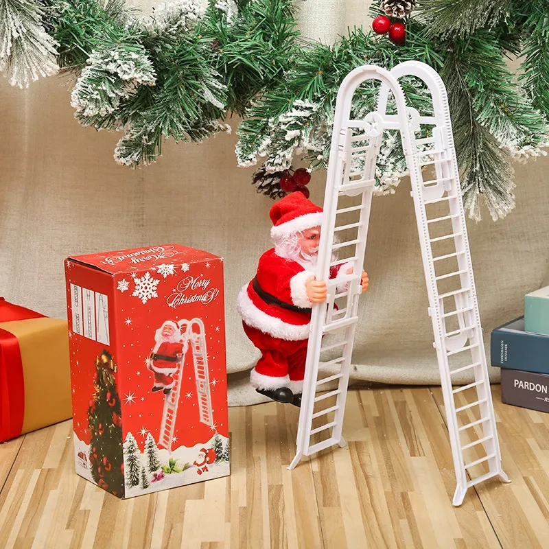 (🔥2024 BEST GIFT TO FAMILY🔥) Electric Climbing Santa Claus Musical Toys（ Buy 2 Free Shipping）