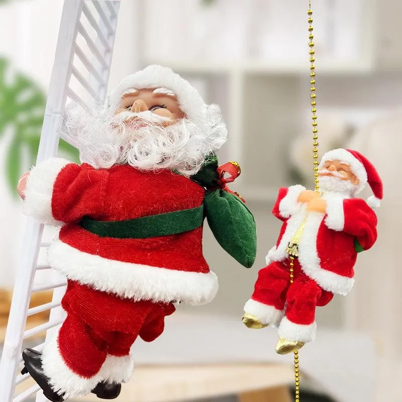 (🔥2024 BEST GIFT TO FAMILY🔥) Electric Climbing Santa Claus Musical Toys（ Buy 2 Free Shipping）