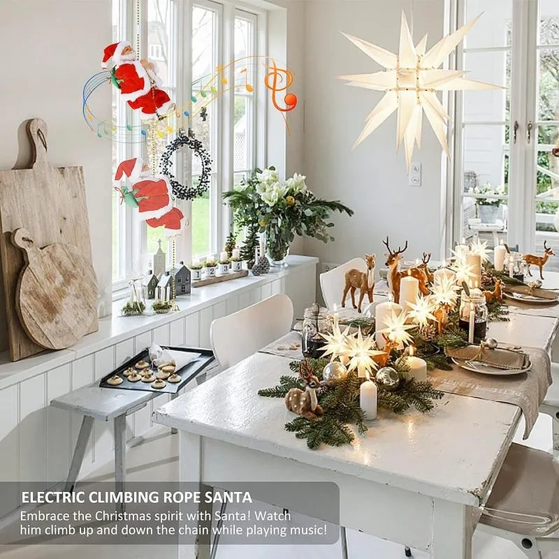 (🔥2024 BEST GIFT TO FAMILY🔥) Electric Climbing Santa Claus Musical Toys（ Buy 2 Free Shipping）
