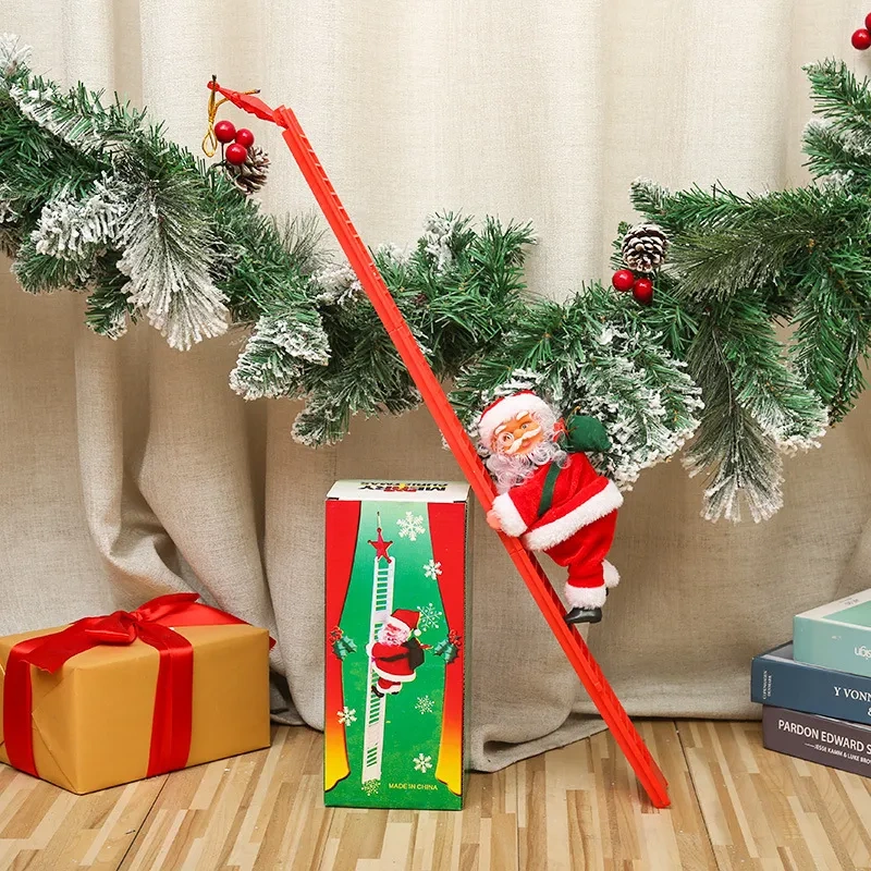 (🔥2024 BEST GIFT TO FAMILY🔥) Electric Climbing Santa Claus Musical Toys（ Buy 2 Free Shipping）