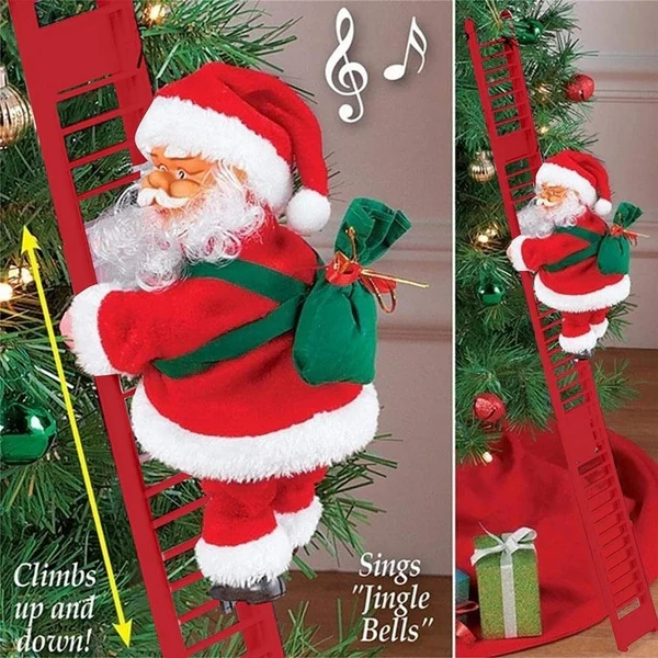 ClimbingSanta Santa Climbing Musical Ladder | Fun and Festive Decor