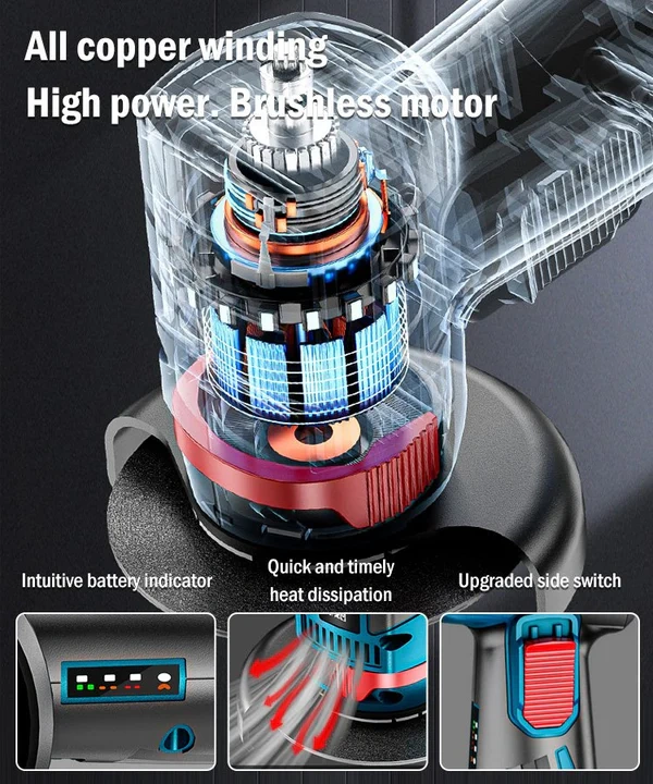 Mini Brushless Angle Grinder