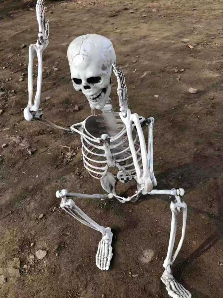 12 ft. Giant-Sized Skeleton Halloween Decoration with Animated Life Eyes LED Effects