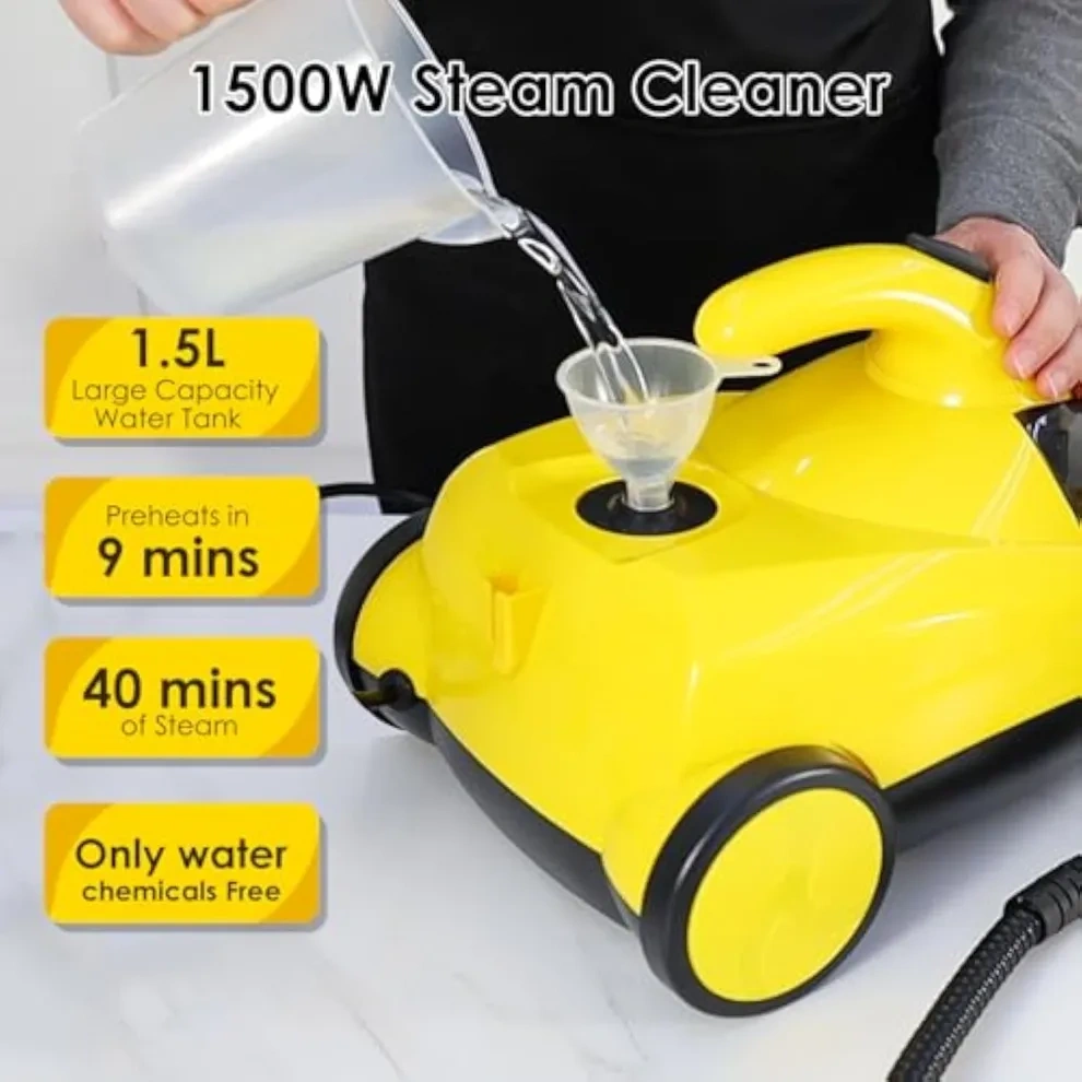 🚀1500 Watt Portable Deep Steam Cleaner with Accessories✈✈✈global shipping