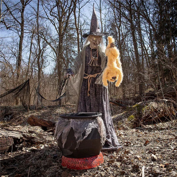 Witch with Bubbling Cauldron