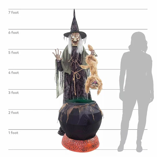Witch with Bubbling Cauldron