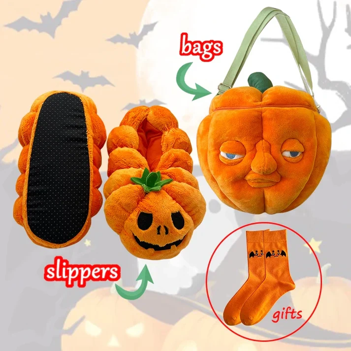 Pumpkin Slippers/Bag ~ Gift Bundle