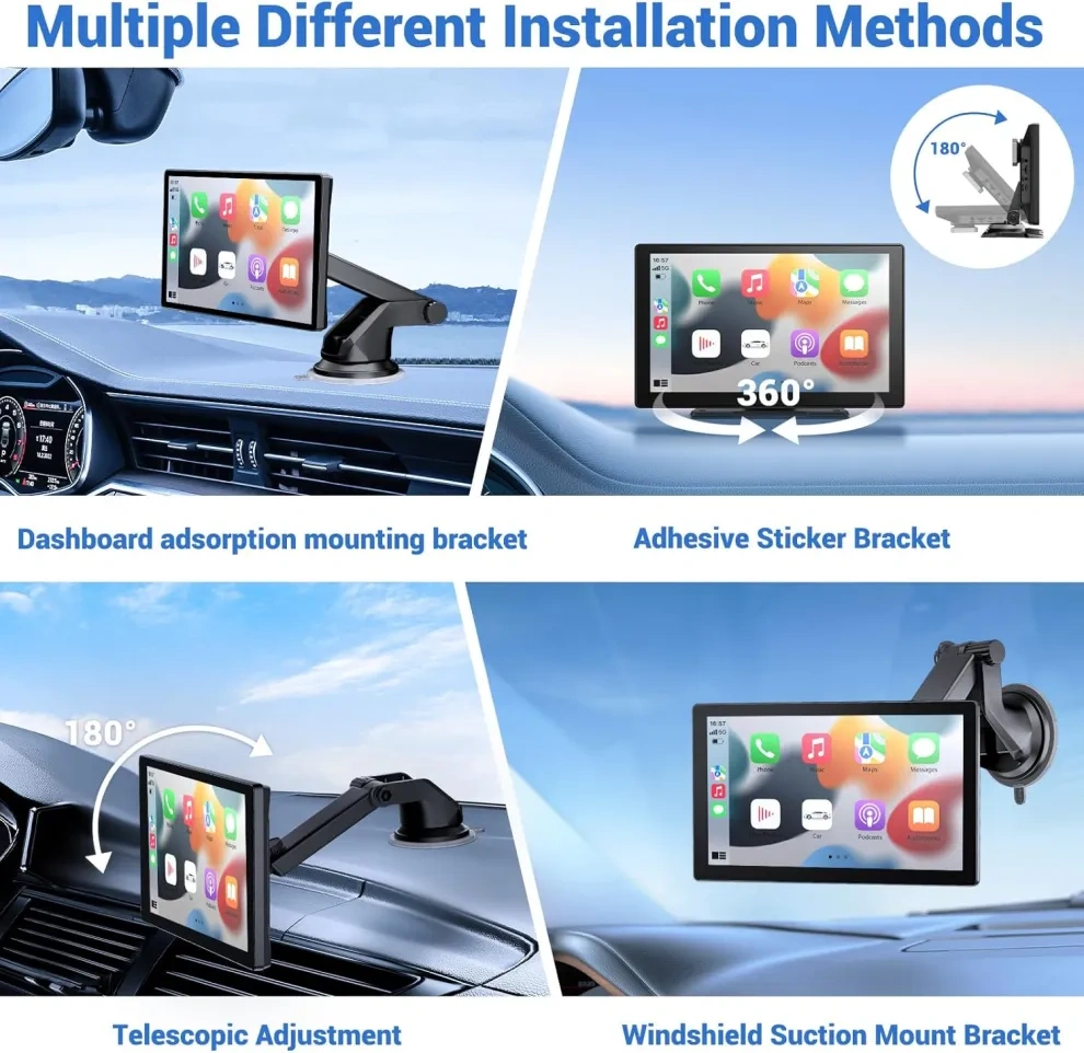 🚀In-vehicle display, 9-inch HD touchscreen, Android Auto with voice control, 4K in-vehicle camera, GPS navigation【Global Delivery】