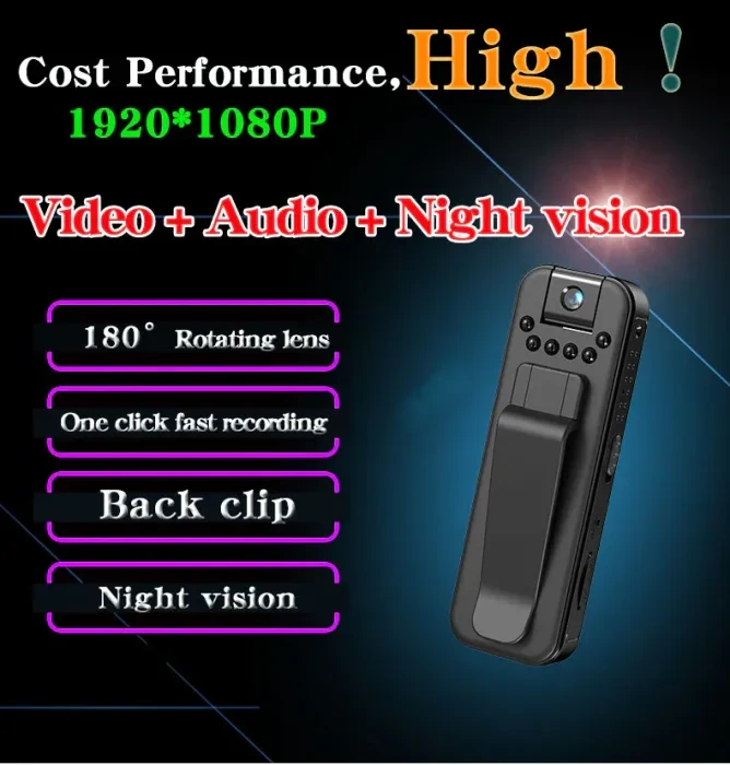 📷2024 New Upgrade Convenient HD 1080P Noise Reduction Camera Law Enforcement Instrument