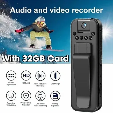 📷2024 New Upgrade Convenient HD 1080P Noise Reduction Camera Law Enforcement Instrument