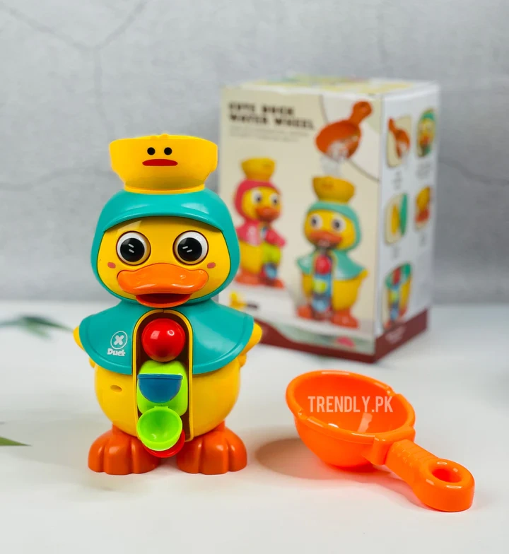 Cute Duck Water Wheel Bath Toy For Baby