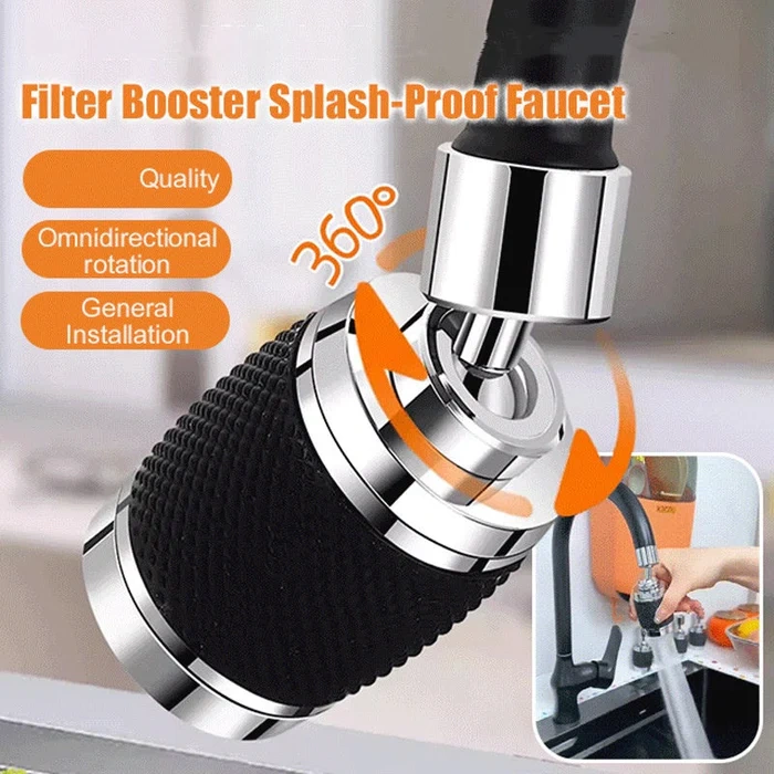 360-Degree Swivel Splash-Proof Faucet Aerator - B