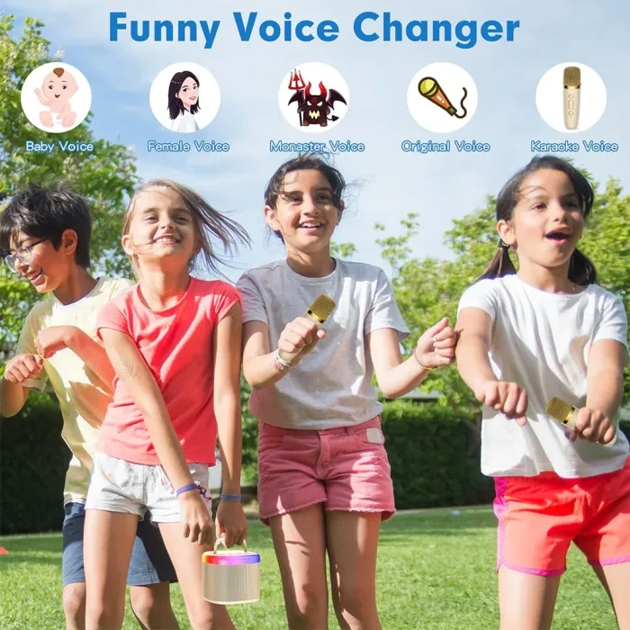 JYX D17 Mini Karaoke Machine for Kids with Wireless Microphones