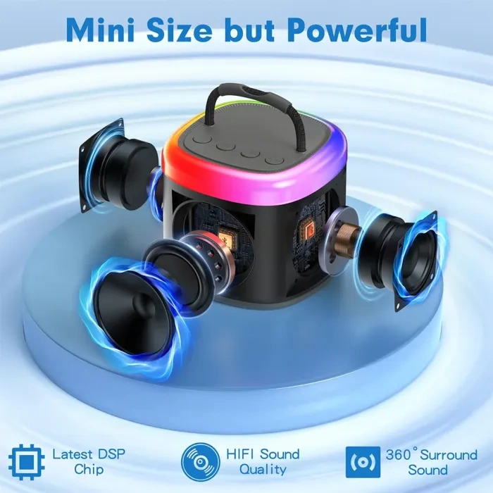 JYX D17 Mini Karaoke Machine for Kids with Wireless Microphones