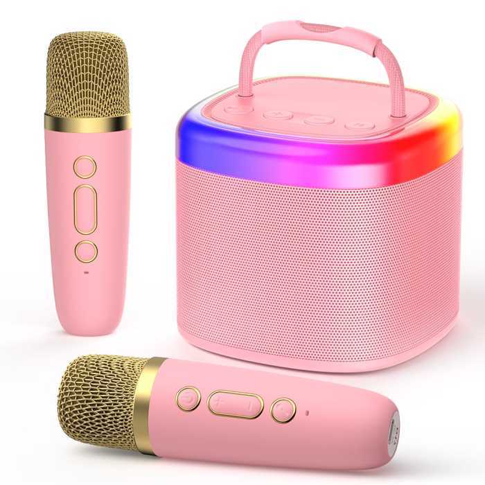 JYX D17 Mini Karaoke Machine for Kids with Wireless Microphones