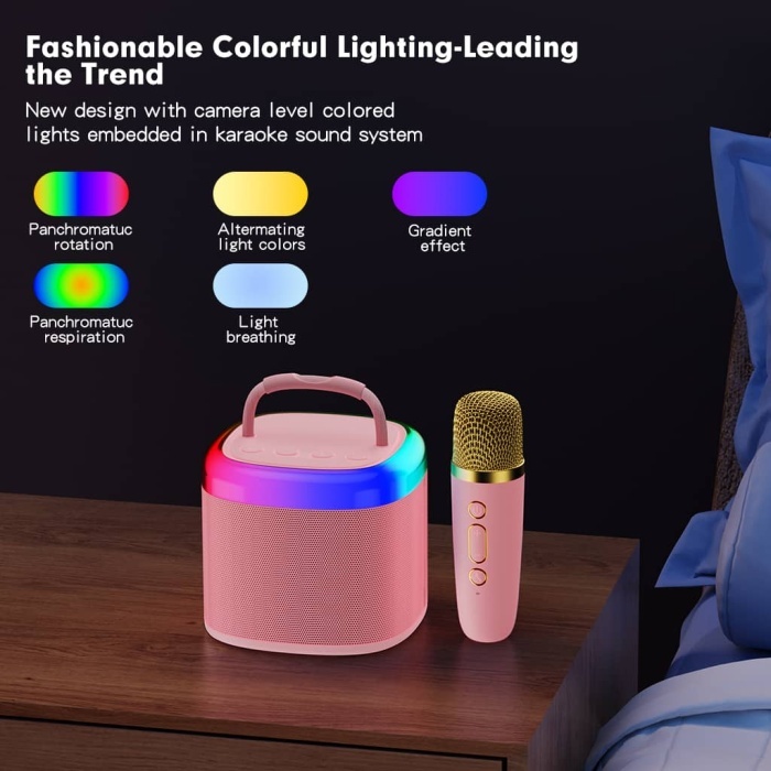 JYX D17 Mini Karaoke Machine for Kids with Wireless Microphones