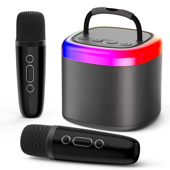 JYX D17 Mini Karaoke Machine for Kids with Wireless Microphones