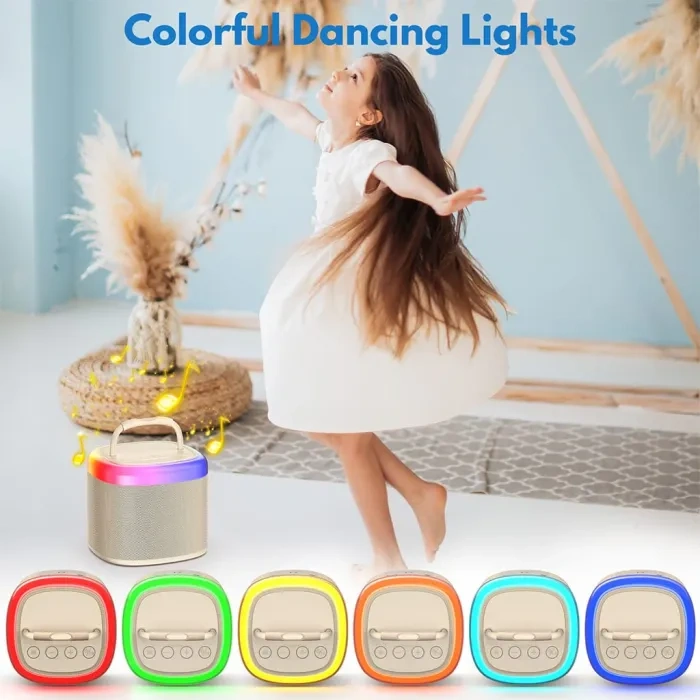 JYX D17 Mini Karaoke Machine for Kids with Wireless Microphones