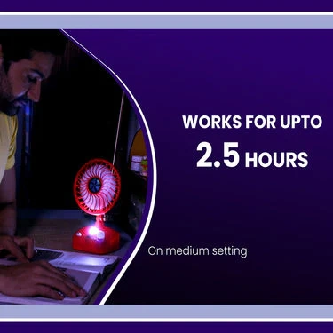 Rechargeable Portable Fan with LED Light (IF2)