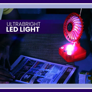 Rechargeable Portable Fan with LED Light (IF2)