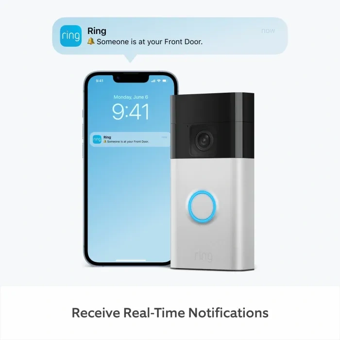 Ring Battery Doorbell with Head-to-Toe HD Video, Live View with Two-Way Talk, and Motion Detection & Alerts