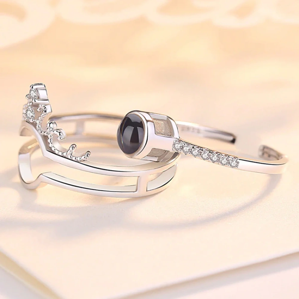 Set of 2 Love You Rings (Adjustable Size)