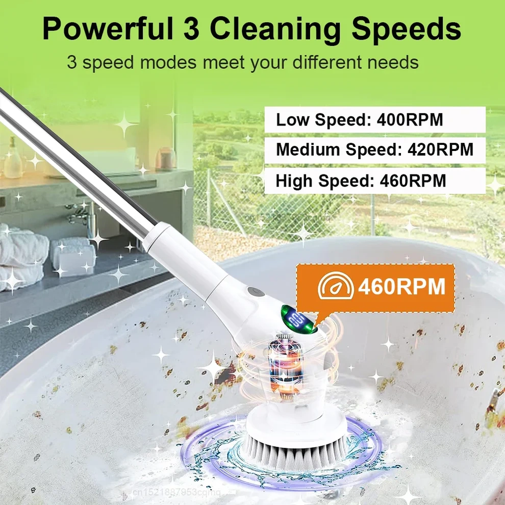 Electric Cleaning Brush Multifunctional Cleaning Brush 8 in 1 Wireless Cleaning Brush