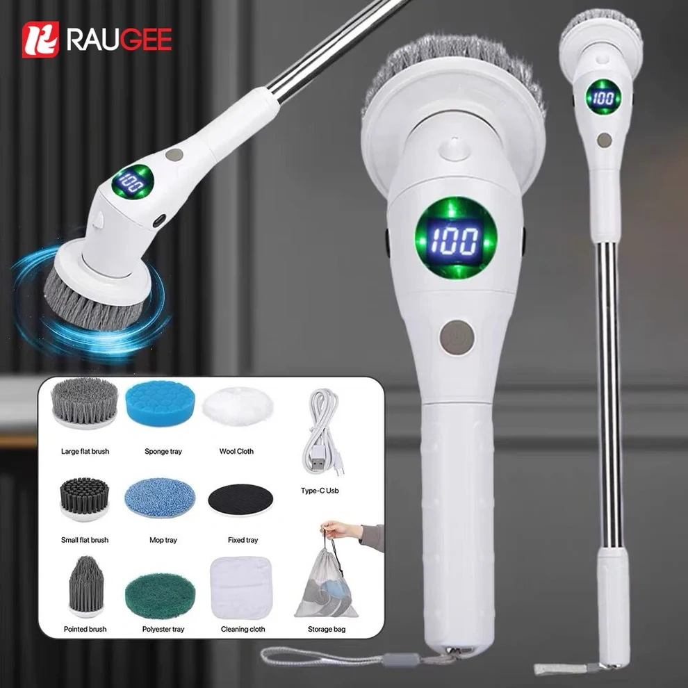 Electric Cleaning Brush Multifunctional Cleaning Brush 8 in 1 Wireless Cleaning Brush