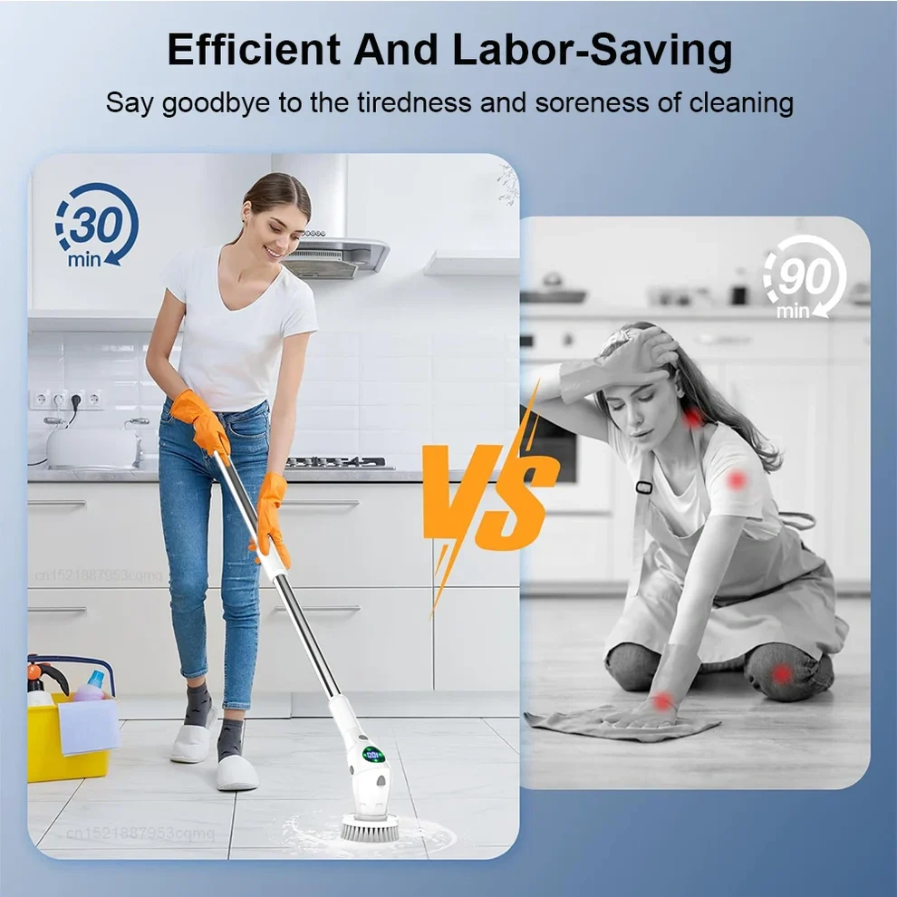 Electric Cleaning Brush Multifunctional Cleaning Brush 8 in 1 Wireless Cleaning Brush