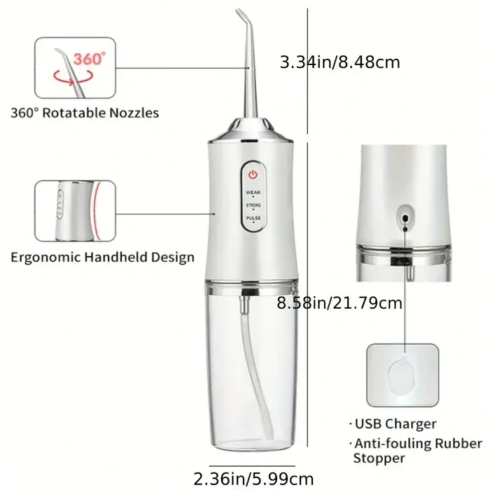 Advanced Cordless Water Flosser Pro - 4 Jet Tips
