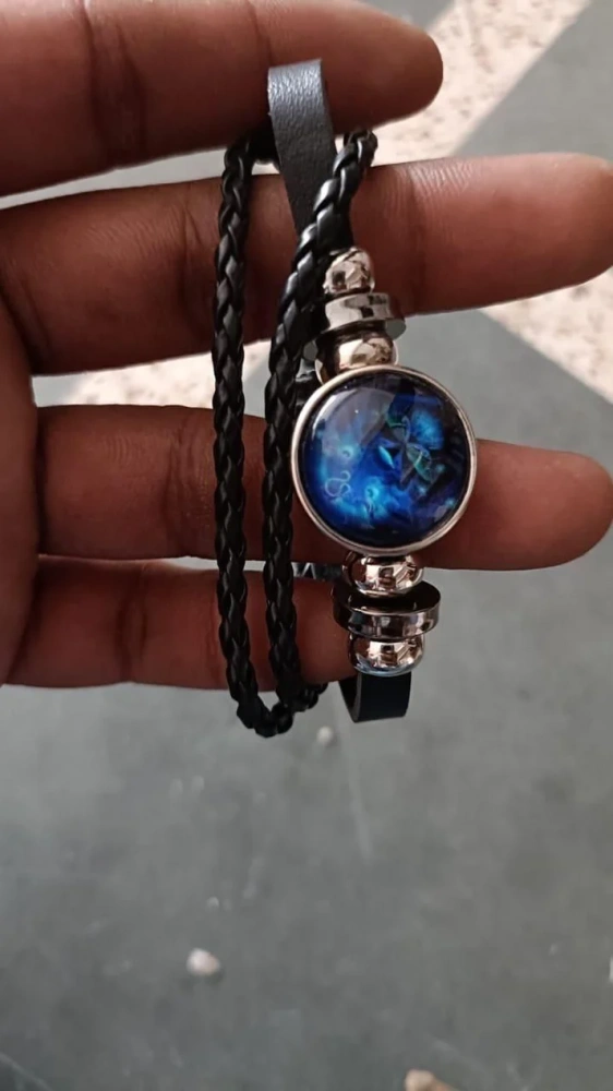 🔥Zodiac Constellation Guardian Black Leather Bracelet Adjustable🔥-
