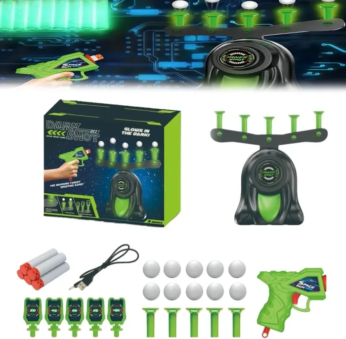 🎄Christmas Sale 🎁Dark Shooting Target Practice Kids Shooting Toy Gun Set🎅