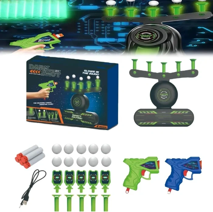 🎄Christmas Sale 🎁Dark Shooting Target Practice Kids Shooting Toy Gun Set🎅