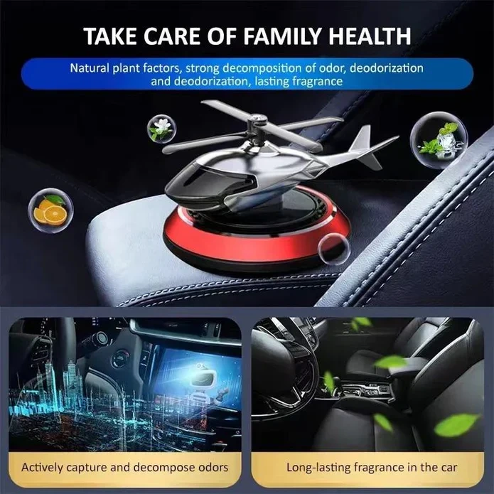 Solar Helicopter Car Air Freshener