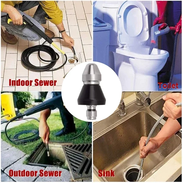 ⏰Sewer Cleaning Tool High-pressure Nozzle（ Buy 2 Free Shipping）