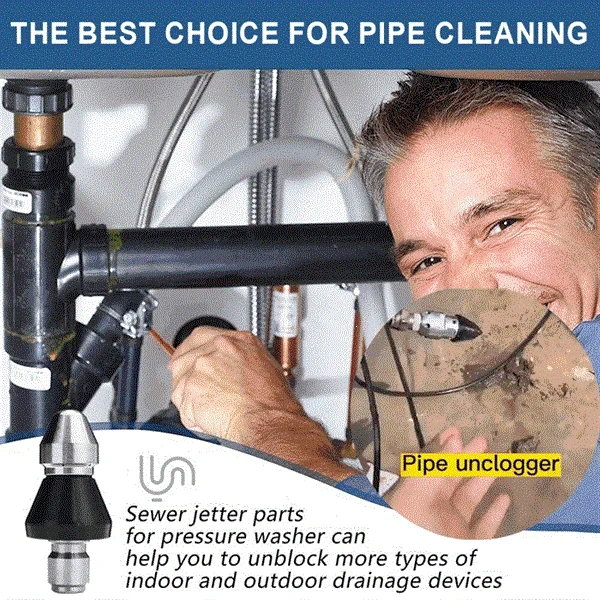 ⏰Sewer Cleaning Tool High-pressure Nozzle（ Buy 2 Free Shipping）