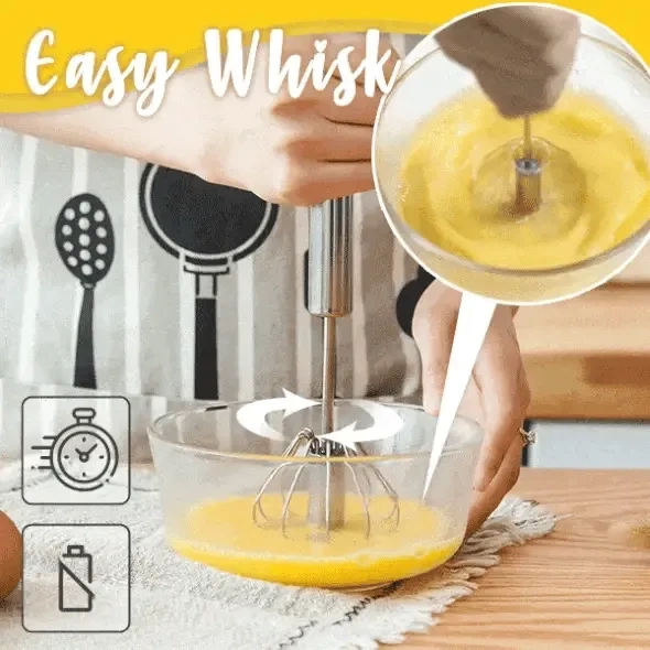 🔥Last Day Promotion - 49% OFF🔥 Stainless Steel Semi-Automatic Whisk