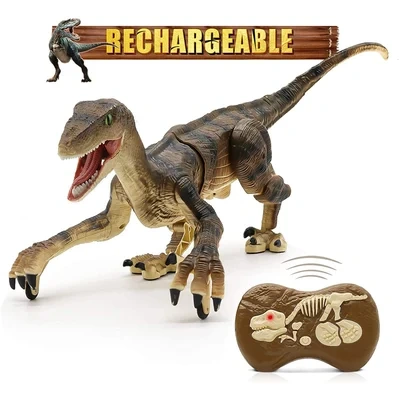 2.4G Electronic Remote Control Dinosaur with 3D Eye Shaking Head &Roaring Sounds🦖