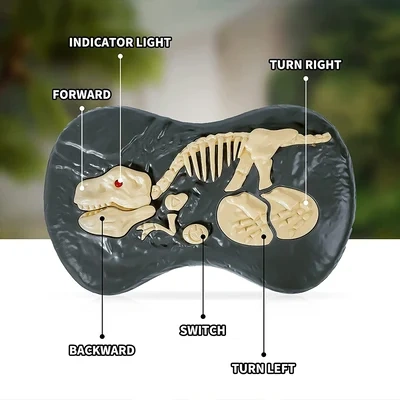 2.4G Electronic Remote Control Dinosaur with 3D Eye Shaking Head &Roaring Sounds🦖