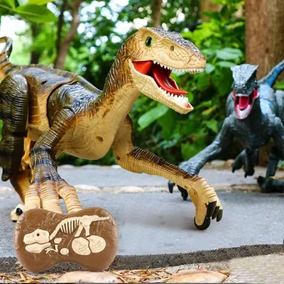 2.4G Electronic Remote Control Dinosaur with 3D Eye Shaking Head &Roaring Sounds🦖
