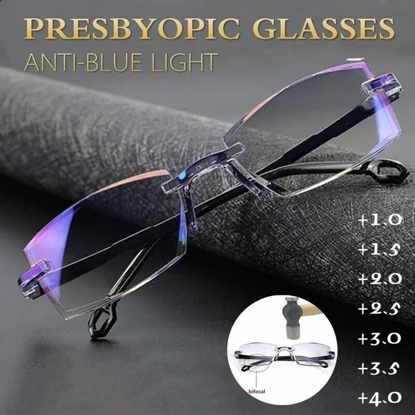 LAST DAY 48% OFF🔥 2024 New Sapphire high hardness anti-blue progressive Far And Near Dual-Use Reading Glasses