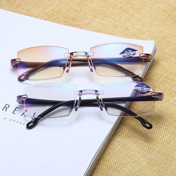 LAST DAY 48% OFF🔥 2024 New Sapphire high hardness anti-blue progressive Far And Near Dual-Use Reading Glasses