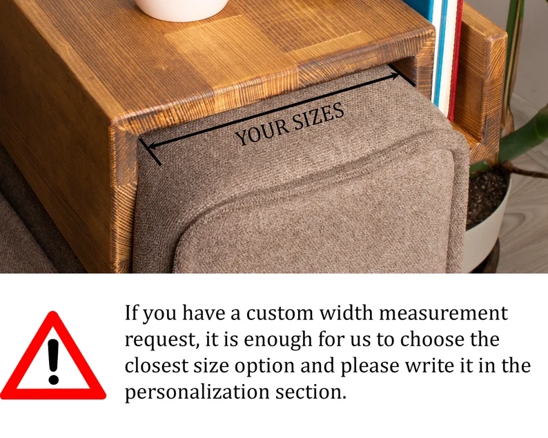 Functional Wooden Armrest Table, Couch Armrest Table with Magazine Rack, Simply Sofa Arm Tray Table, Custom Wooden Sofa Arm Table Gift for Dad