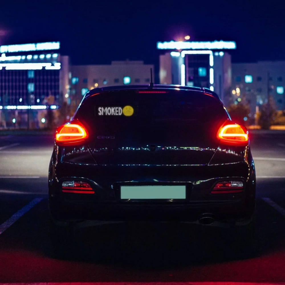Customizable Gelrova LED Display, Flexible LED Car Sign Light Remote and App Control Custom Programmable LED Display for Store Car Bar Hotel, Scrolling Bright Advertising LED Signs (14"x4")