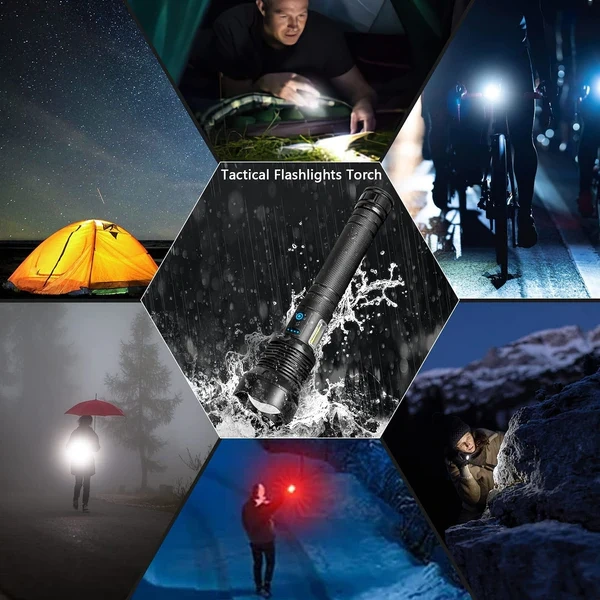 ✨LAST DAY SALE 49% OFF✨ LED Rechargeable Tactical Laser Flashlight 90000 High Lumens（Buy 2 Free Shipping）