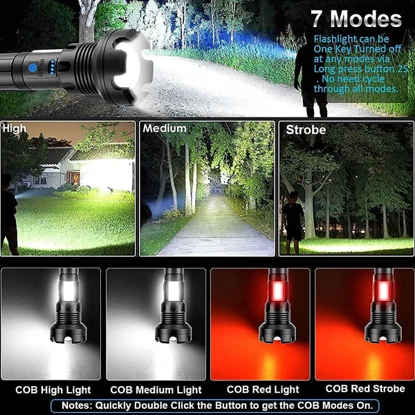 ✨LAST DAY SALE 49% OFF✨ LED Rechargeable Tactical Laser Flashlight 90000 High Lumens（Buy 2 Free Shipping）